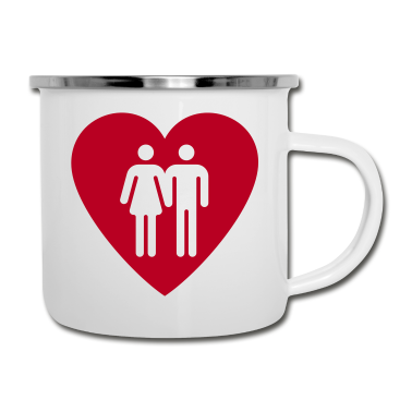 Pärchen Emaille Tasse - Pärchen / Lovers