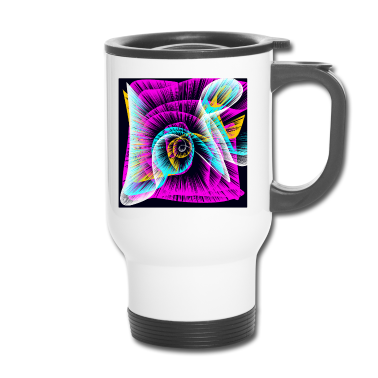 Pärchen Thermobecher - Love Pattern Liebe Muster Pink Geschenke