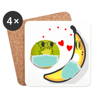 Pärchen Untersetzer - Pärchen Liebe Lockdown Quarantäne Geschenk lustig