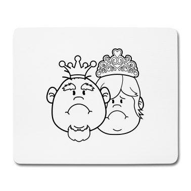 Pärchen Mousepad - gesichter prinz koenig paar paerchen liebe prinzes