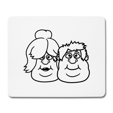 Pärchen Mousepad - gesichter mann paar paerchen liebe verliebt frau m