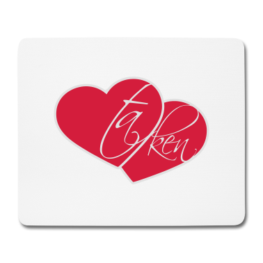 Pärchen Mousepad - 2 herzen taken vergeben liebe verliebt paar paerch