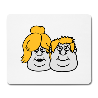 Pärchen Mousepad - gesichter mann paar paerchen liebe verliebt frau m