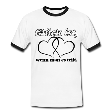 Hochzeit T-Shirt - Glück , teilen, Herzen ....+