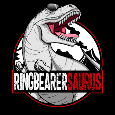 Motiv RingBearersaurus Dinosaurier-Hochzeitsringen von R