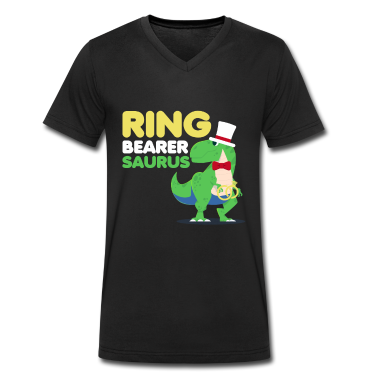 Hochzeit T-Shirt - Jungen Ringträger Dinosaurier Rex Hochzeitsfeier