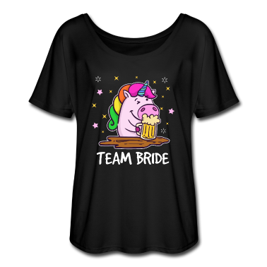 Hochzeit T-Shirt - Team Braut Junggesellinnenabschied Einhorn