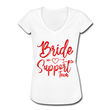 Hochzeit T-Shirt - Braut Support Herz Team