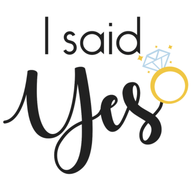 Motiv I said yes - mit Diamantring