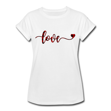 Hochzeit T-Shirt - Love-Herz-Schriftzug