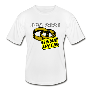 Hochzeit T-Shirt - JGA 2021 Ehe Schild game over ...-