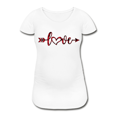 Hochzeit T-Shirt - Love-Herz-Schriftzug