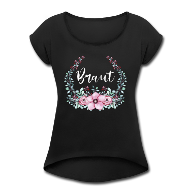 Hochzeit T-Shirt - Heiraten Outfit Braut Blumenkranz