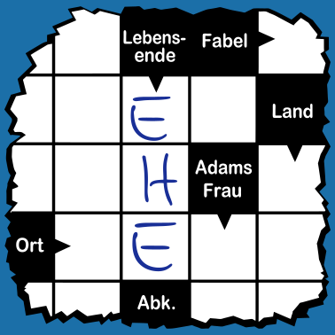 Motiv JGA - Ehe - Kreuzworträtsel .../+