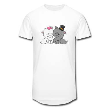 Hochzeit T-Shirt - Fröhliche Katzen Braut und Bräutigam Hochzeit