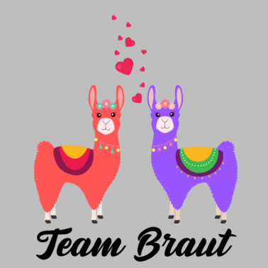 Motiv Team Braut Alpaka Verlobung Hochzeit Geschenk