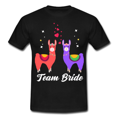 Hochzeit T-Shirt - Team Bride Alpaka Verlobung Hochzeit Geschenk
