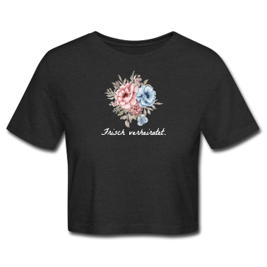 Hochzeit T-Shirt - Frisch verheiratet Brautstrauß Heirat Wedding