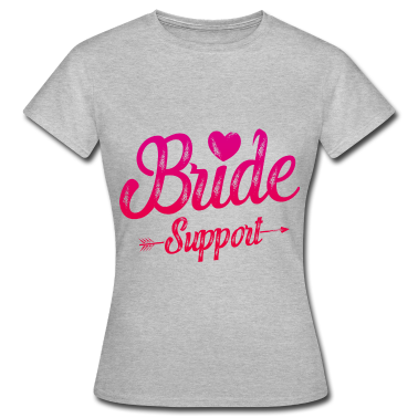 Hochzeit T-Shirt - Braut Support Herz Team Junggesellinnen