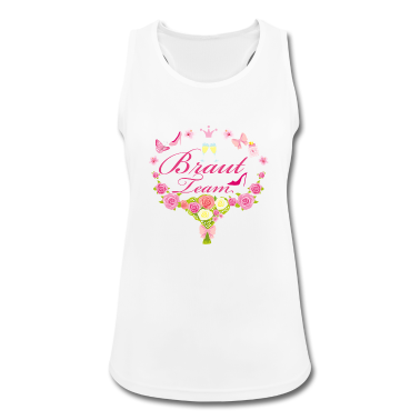 Hochzeit Tank Top - Braut Team - Blumenstrauß für die Hochzeitsfeier