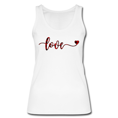 Hochzeit Tank Top - Love-Herz-Schriftzug