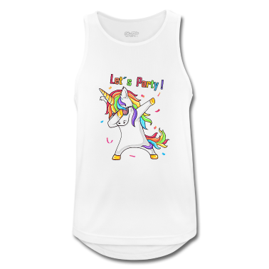 Hochzeit Tank Top - Tanzendes Einhorn Dabbing Unicorn Party Geburtstag
