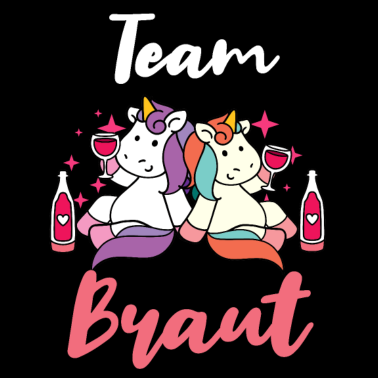 Motiv Team Braut JGA Party Junggesellinnen Einhorn