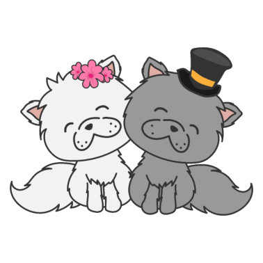 Motiv Fröhliche Katzen Braut und Bräutigam Hochzeit