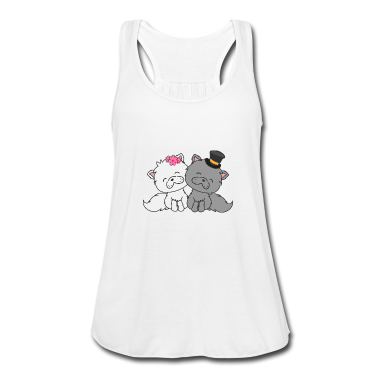 Hochzeit Tank Top - Fröhliche Katzen Braut und Bräutigam Hochzeit