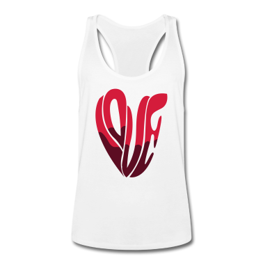 Hochzeit Tank Top - Herz Liebe Typo
