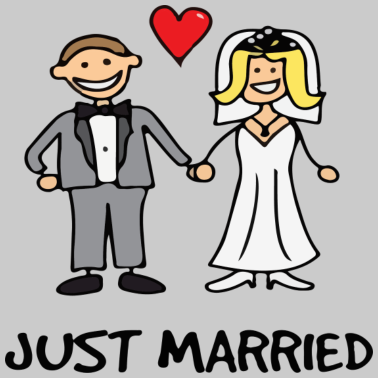 Motiv Frisch Verheiratet - Ehepaar, Hochzeitsgeschenk