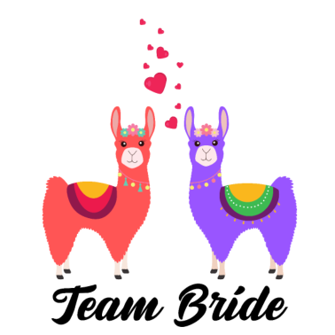 Motiv Team Braut Alpaka Verlobung Hochzeit Geschenk