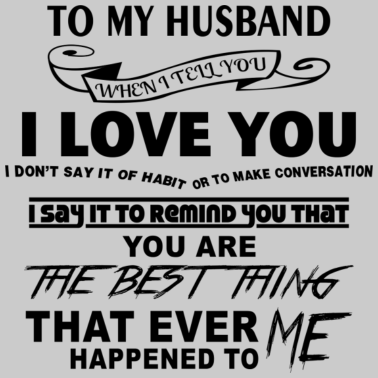 Motiv Mein Ehemann ist das beste was mir passier ist