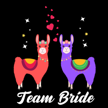 Motiv Team Bride Alpaka Verlobung Hochzeit Geschenk