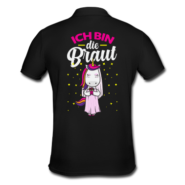 Hochzeit Poloshirt - Einhorn Braut Hochzeitsfeier Ehefrau Geschenk