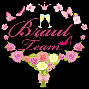 Motiv Braut Team - Blumenstrauß für die Hochzeitsfeier