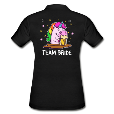 Hochzeit Poloshirt - Team Braut Junggesellinnenabschied Einhorn