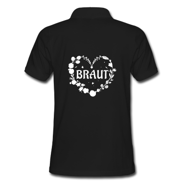 Hochzeit Poloshirt - Braut Herz Blumen Hochzeit JGA