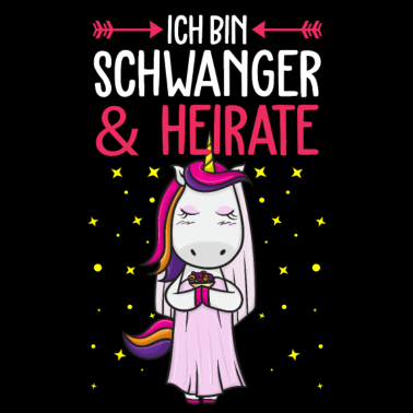 Motiv Einhorn Braut Schwanger Heirat Hochzeit Baby