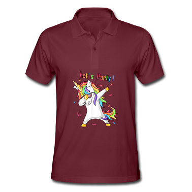 Hochzeit Poloshirt - Tanzendes Einhorn Dabbing Unicorn Party Geburtstag