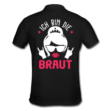 Hochzeit Poloshirt - Rocker Braut Junggesellinnenabschied Hochzeitspart