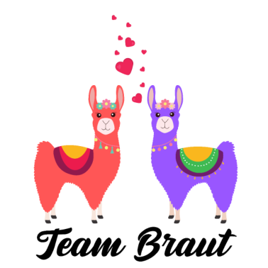 Motiv Team Braut Alpaka Verlobung Hochzeit Geschenk