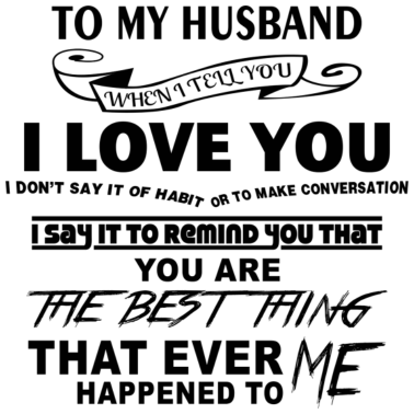 Motiv Mein Ehemann ist das beste was mir passier ist