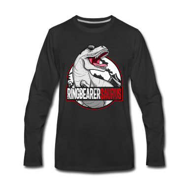 Hochzeit Langarmshirt - RingBearersaurus Dinosaurier-Hochzeitsringen von R