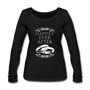 Hochzeit Langarmshirt - Happy Ever After Rings Hochzeitsfeier Event Geschenk