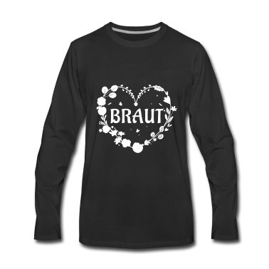Hochzeit Langarmshirt - Braut Herz Blumen Hochzeit JGA