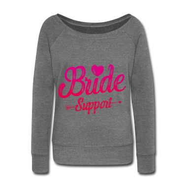 Hochzeit Langarmshirt - Braut Support Herz Team Junggesellinnen
