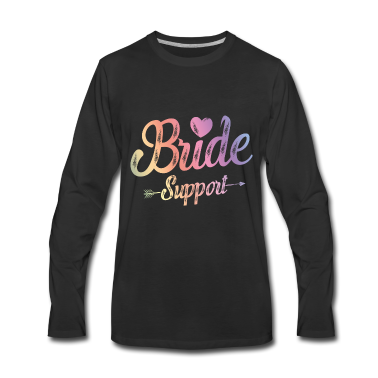 Hochzeit Langarmshirt - Braut Support Team Herz