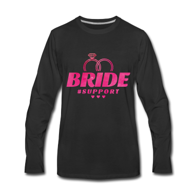Hochzeit Langarmshirt - Braut Support Herz Team