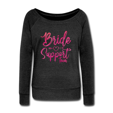 Hochzeit Langarmshirt - Braut Support Herz Team